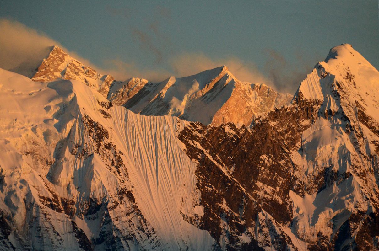 Click to enlarge -
Annapurna Northwest Face and Nilgiri South Close Up From Kalopani At Sunset Around Dhaulagiri
Annapurna Northwest Face and Nilgiri South Close Up From Kalopani At Sunset Around Dhaulagiri